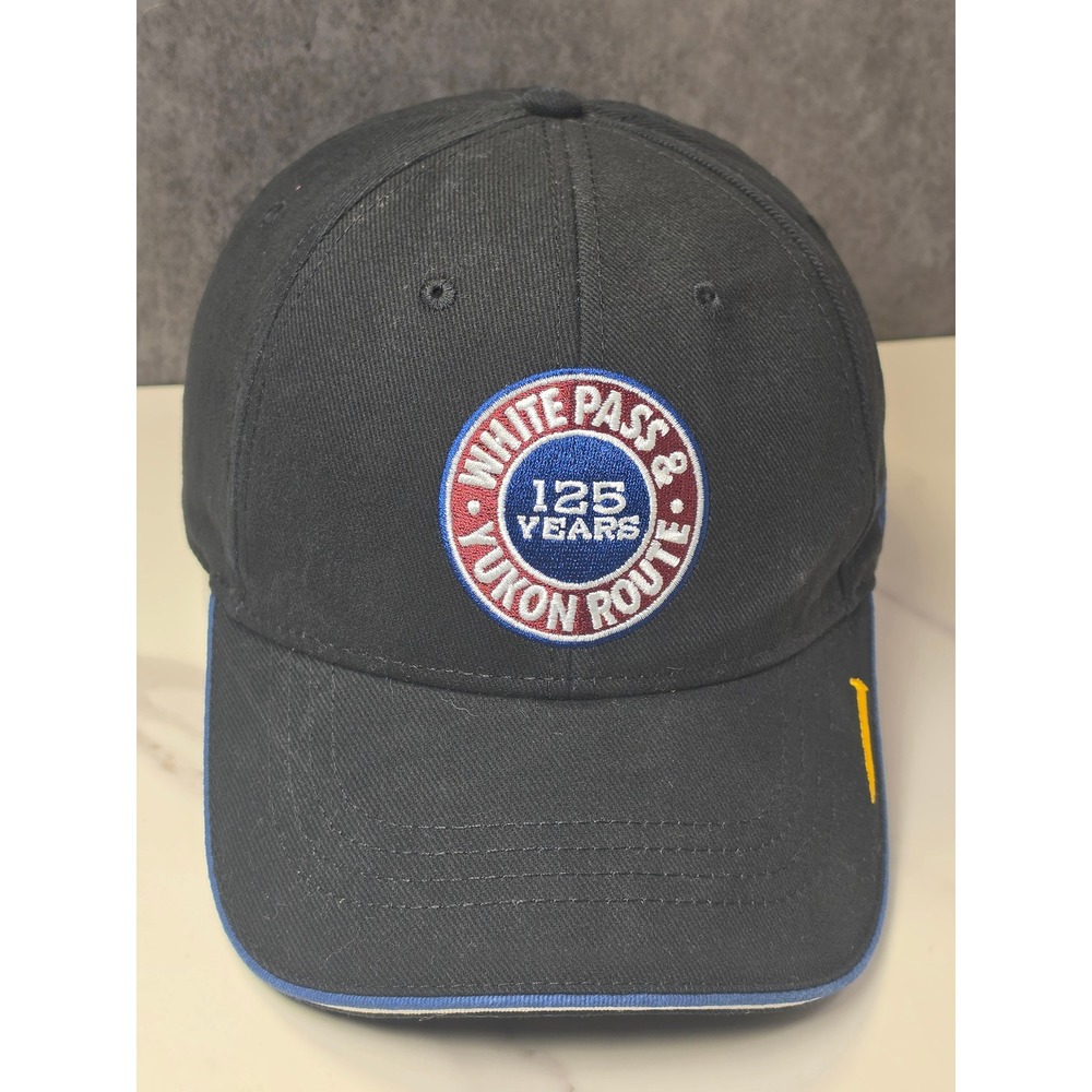 White Pass & Yukon Route 125 Years Railway Hat Black Adjustable Alaska Yukon Cap